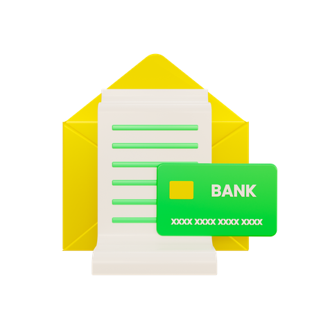 Credit Card Bill  3D Icon
