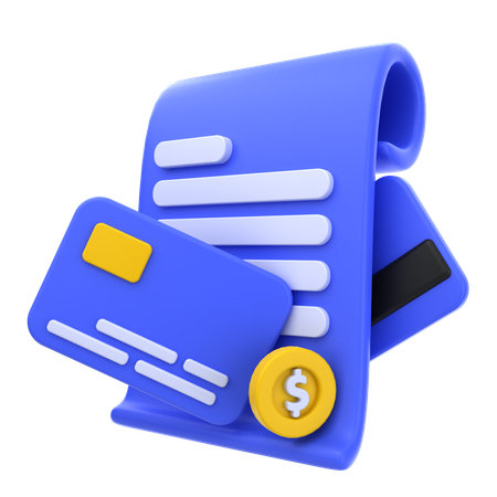 Credit Card Bill  3D Icon