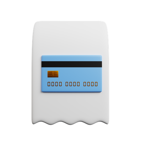 Credit Card Bill  3D Illustration