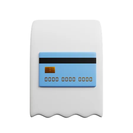 Credit Card Bill  3D Illustration