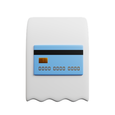 Credit Card Bill 3D Illustration