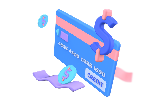 Credit card Bill Payment  3D Icon