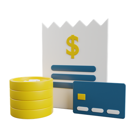 Credit Card Bill Payment  3D Icon