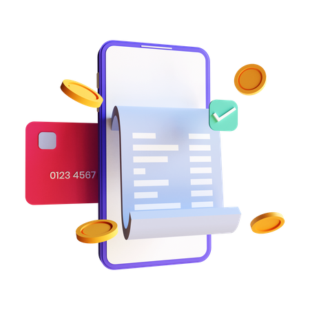Credit Card Bill Payment  3D Icon