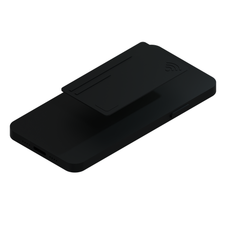 Credit Card Black Full  3D Icon