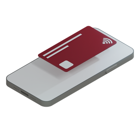 Credit Card Burgundy  3D Icon