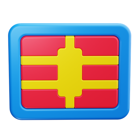 Credit Card Chip  3D Icon