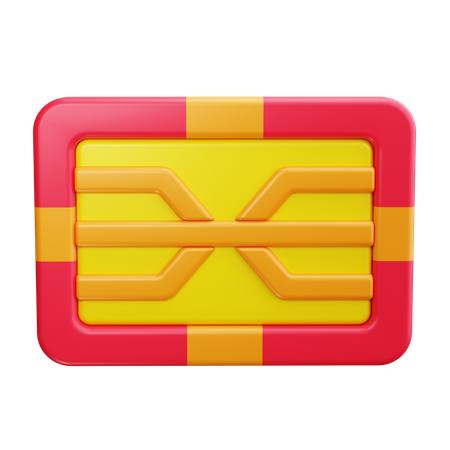 Credit Card Chip  3D Icon