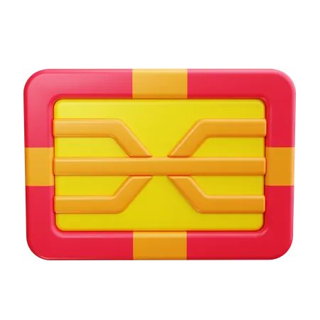 Credit Card Chip  3D Icon