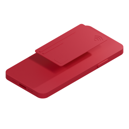 Credit Card Crimson Full  3D Icon