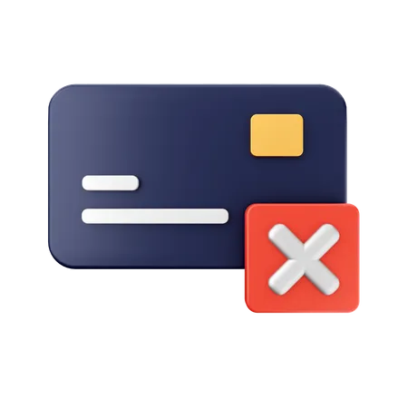 Credit Card Cross  3D Icon