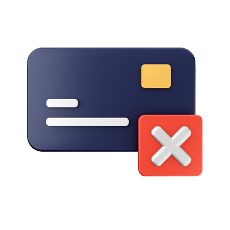 Credit Card Cross  3D Icon