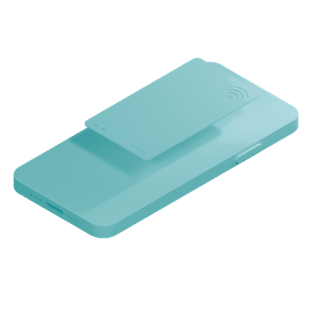 Credit Card Cyan Full  3D Icon