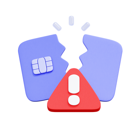 Credit Card Debt Warning  3D Icon