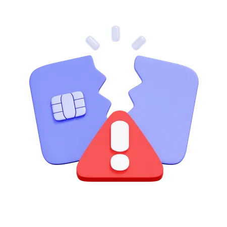 Credit Card Debt Warning  3D Icon