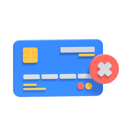 Credit Card Delete  3D Icon