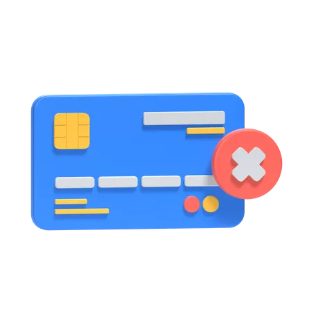 Credit Card Delete  3D Icon