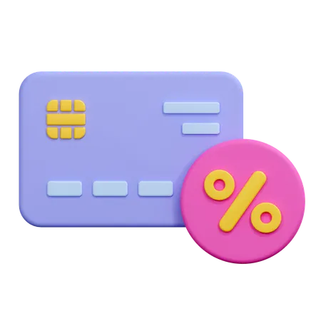 Credit Card Discount  3D Icon