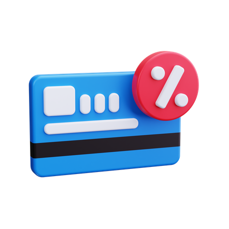 クレジットカード割引  3D Icon