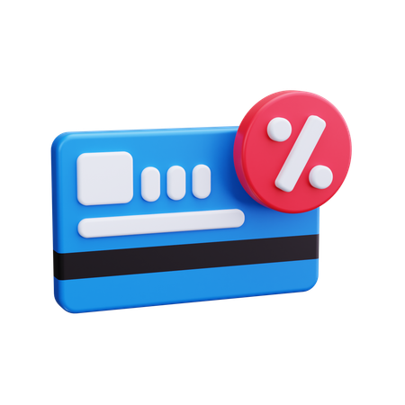 Credit Card Discount  3D Icon