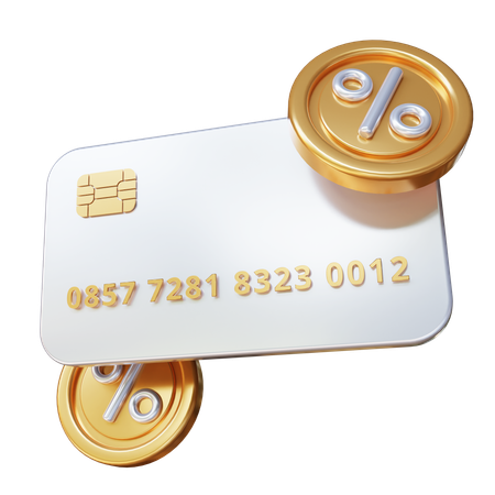 Credit Card Discount  3D Icon