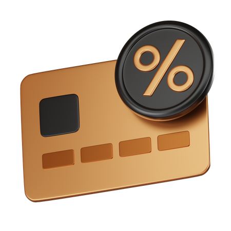 Credit Card Discount  3D Icon