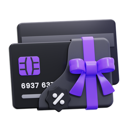 Credit Card Discount  3D Icon