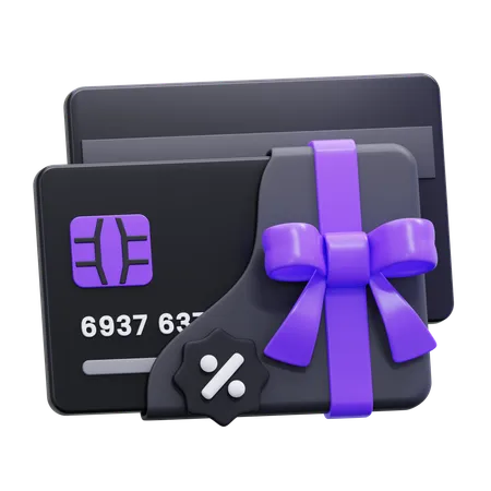 Credit Card Discount  3D Icon