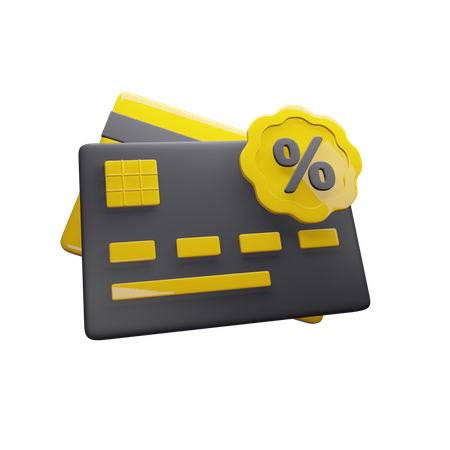 Credit Card Discount  3D Icon