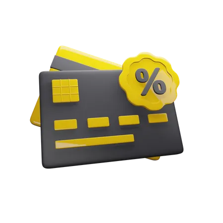 Credit Card Discount  3D Icon