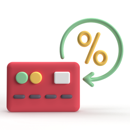 Credit card discount  3D Icon