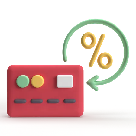 Credit card discount  3D Icon