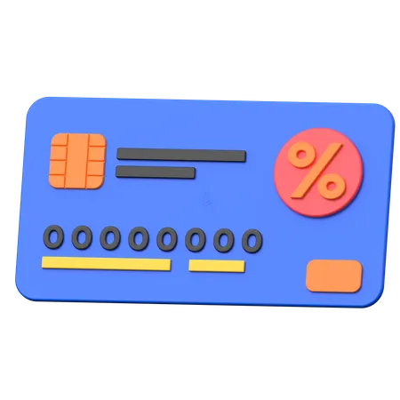 Credit Card Discount  3D Icon