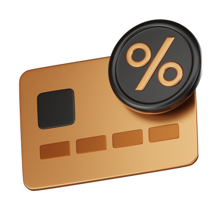 Credit Card Discount  3D Icon