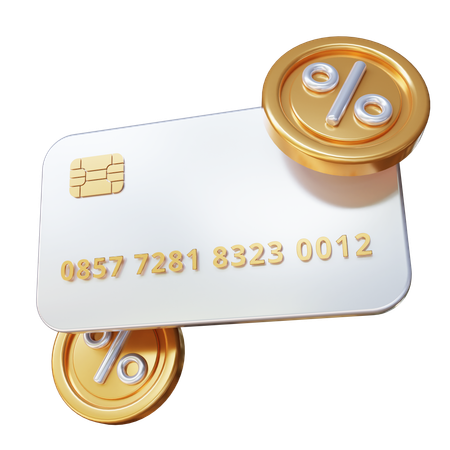 Credit Card Discount  3D Icon