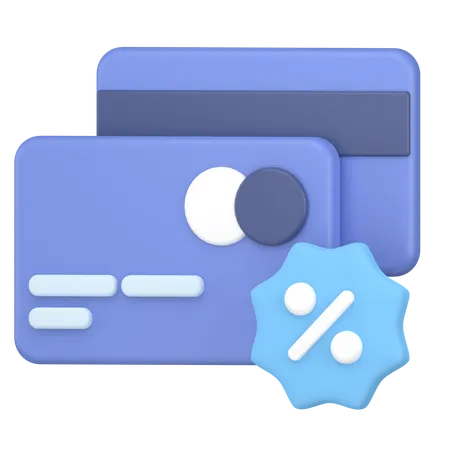 Credit card discount  3D Icon