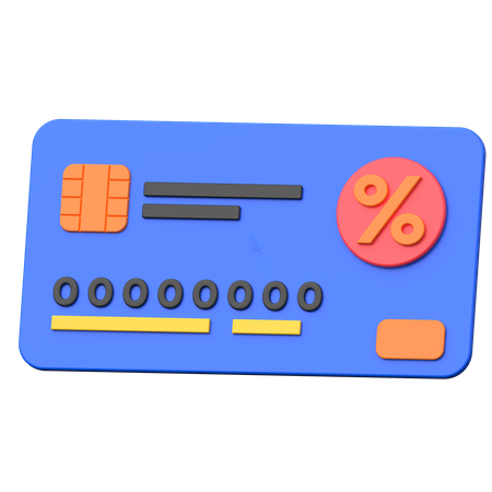 Credit Card Discount  3D Icon