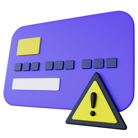 Credit Card Error  3D Icon