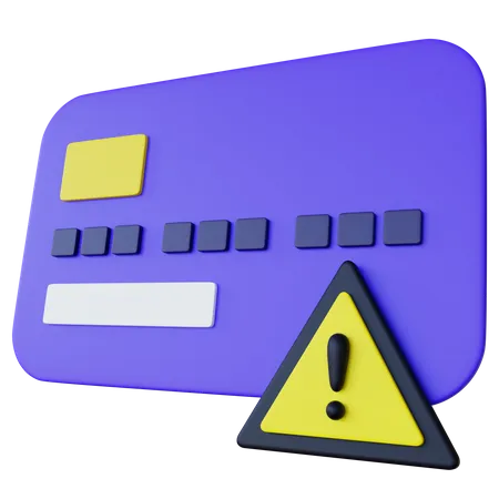 Credit Card Error  3D Icon