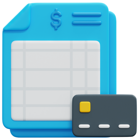Credit Card Expenses  3D Icon
