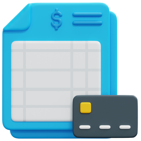Credit Card Expenses  3D Icon