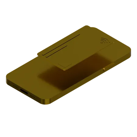 Credit Card Gold Full  3D Icon