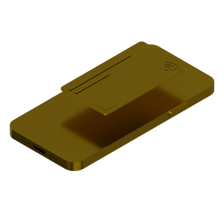 Credit Card Gold Full  3D Icon