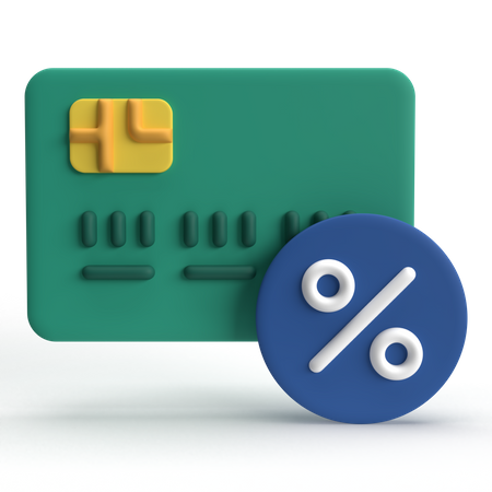 Credit Card Interest  3D Icon