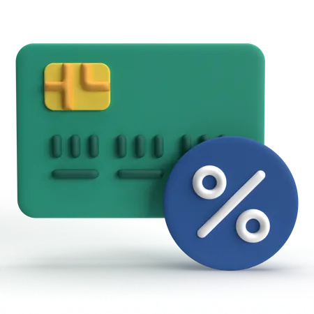 Credit Card Interest  3D Icon