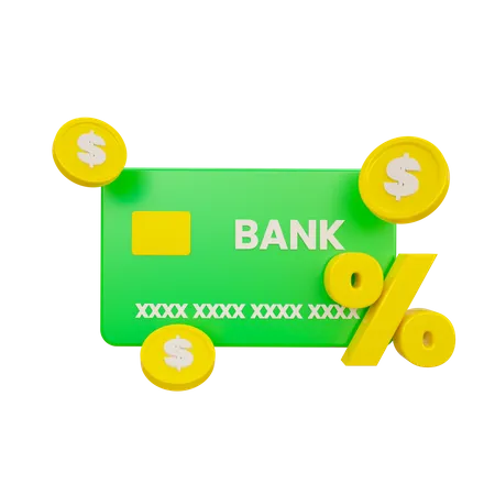 Credit Card Interest  3D Icon