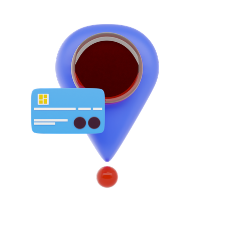 Credit Card Location  3D Icon