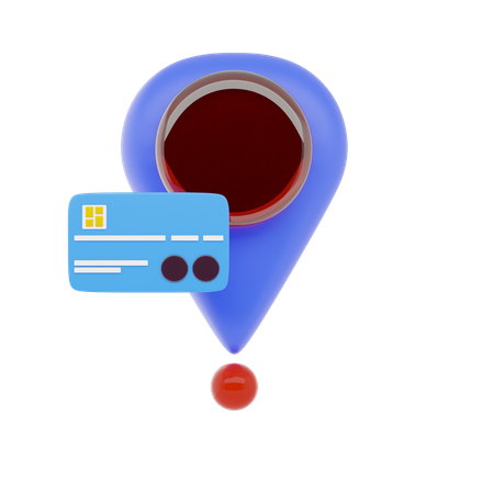 Credit Card Location  3D Icon