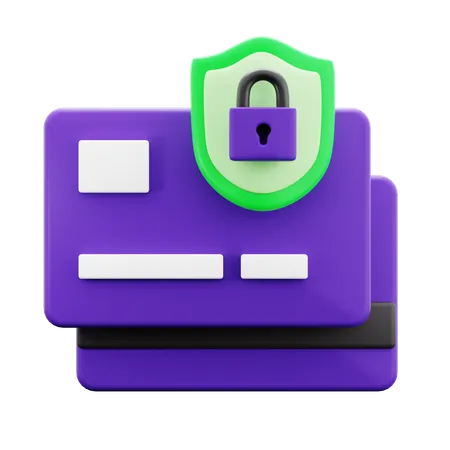 Credit Card Lock  3D Icon