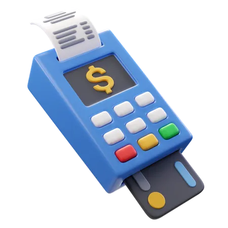 Credit Card Machine  3D Icon